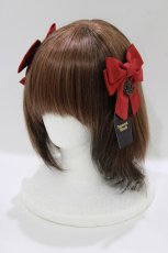 画像1: Innocent World / 王冠のツインリボンクリップ  レッド H-26-06-18-1024-IW-AC-NS-ZH (1)