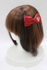 画像1: Emily Temple cute / ロゴ刺繍リボンクリップ  レッド H-26-06-18-074-ET-AC-AK-ZH (1)