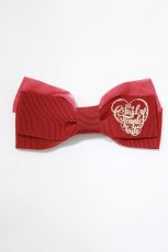 画像2: Emily Temple cute / ロゴ刺繍リボンクリップ  レッド H-26-06-18-074-ET-AC-AK-ZH (2)