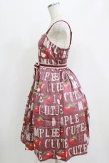 画像2: Emily Temple cute / アルファベットAppleキャミソールワンピースワンピース M ブラウン H-26-06-18-017-ET-OP-AK-ZH (2)