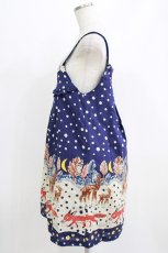 画像2: Emily Temple cute / Snow Forestノースリーブワンピース  ネイビー H-26-06-18-018-ET-OP-AK-ZH (2)