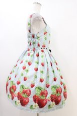 画像3: Emily Temple cute / トリプルStrawberryノースリーブワンピース M サックス H-26-06-19-028-ET-OP-NS-ZH (3)
