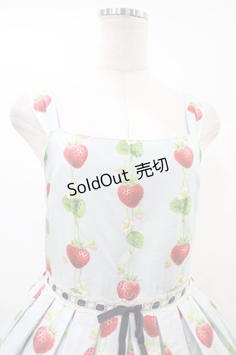 画像4: Emily Temple cute / トリプルStrawberryノースリーブワンピース M サックス H-26-06-19-028-ET-OP-NS-ZH (4)