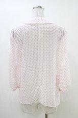 画像2: Emily Temple cute / ドットシフォンブラウス M 白/ピンク H-26-06-19-032-ET-BL-NS-ZH (2)