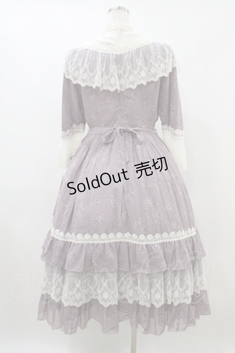 画像2: Innocent World / トワルドジュイ アニバーサリードレス M グレイッシュパープル×生成/Grayish Purple×Beige H-26-06-19-1030-IW-OP-NS-ZH (2)