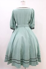 画像2: Innocent World / エレノアワンピース M セラドングリーン×ショコラ/Celadon Green×Chocolat H-26-06-19-1031-IW-OP-NS-ZH (2)