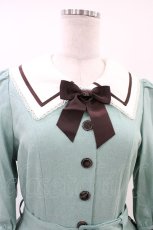 画像4: Innocent World / エレノアワンピース M セラドングリーン×ショコラ/Celadon Green×Chocolat H-26-06-19-1031-IW-OP-NS-ZH (4)