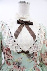 画像4: Innocent World / ローズシフォンドレス M Green x Chocolat H-26-06-19-1032-IW-OP-NS-ZH (4)