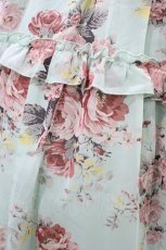 画像5: Innocent World / ローズシフォンドレス M Green x Chocolat H-26-06-19-1032-IW-OP-NS-ZH (5)