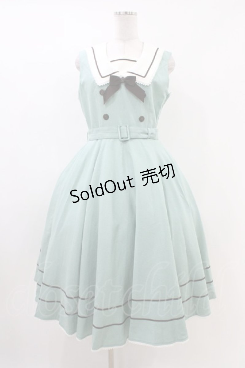 画像1: Innocent World / ルーシージャンパースカート M セラドングリーン×ショコラ/Celadon Green × Chocolat H-26-06-19-1037-IW-OP-NS-ZH (1)