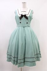画像1: Innocent World / ルーシージャンパースカート M セラドングリーン×ショコラ/Celadon Green × Chocolat H-26-06-19-1037-IW-OP-NS-ZH (1)