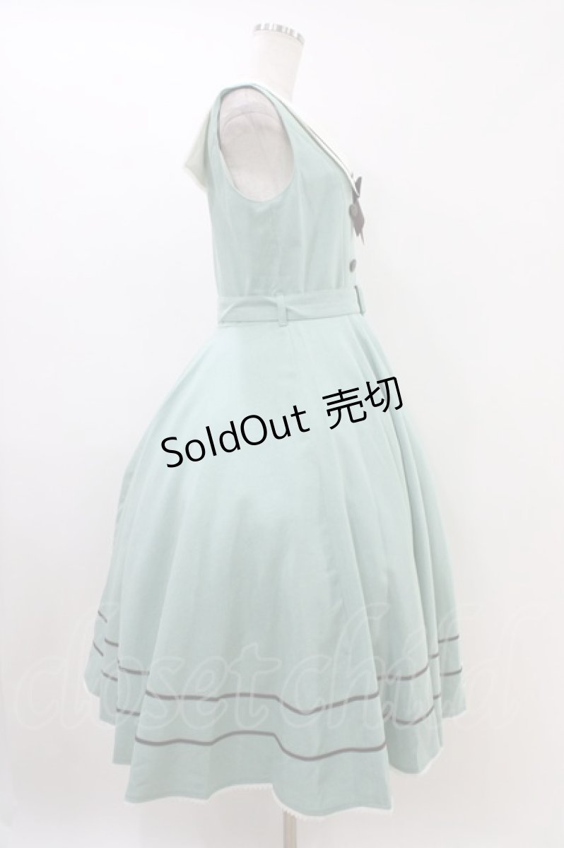 画像3: Innocent World / ルーシージャンパースカート M セラドングリーン×ショコラ/Celadon Green × Chocolat H-26-06-19-1037-IW-OP-NS-ZH (3)