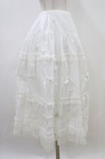 画像3: Innocent World / クロスレースペチスカート M/74cm丈 白 H-26-06-19-1043-IW-SK-NS-ZH (3)