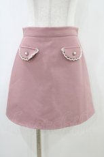 画像1: evelyn / パールボタンスカート Free ピンク H-26-06-19-1053-LO-SK-NS-ZH (1)