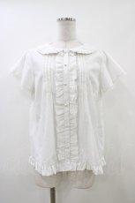 画像1: mille fille closet by LODISPOTTO / パールボタンブラウス M ホワイト H-26-06-19-1056-LO-BL-NS-ZH (1)