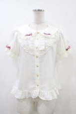 画像1: axes femme kawaii / ティーパーティーブラウス M オフ/ピンク H-26-06-19-1059-AX-BL-NS-ZH (1)