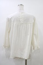 画像2: PINK HOUSE / クロスステッチロゴ刺繍入りブラウス FREE アイボリー H-26-06-19-1060-LO-BL-YZ-ZH (2)