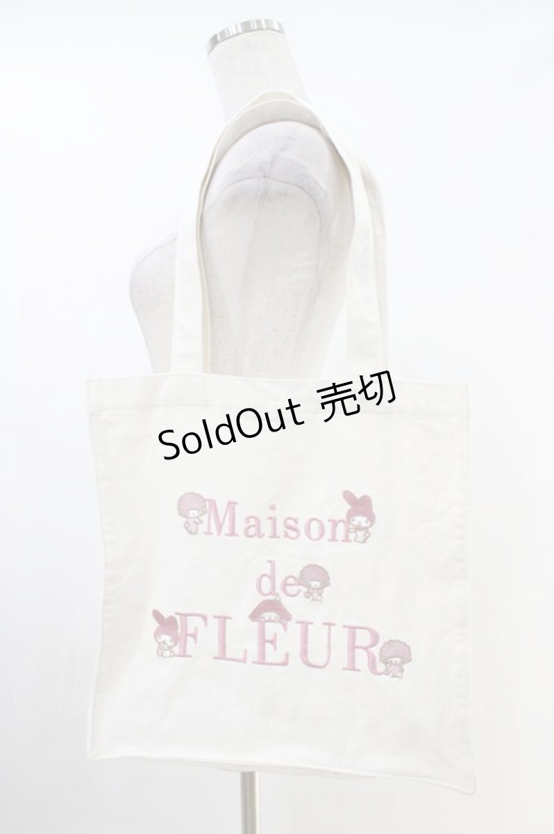 画像1: Maison de FLEUR / Maison de FLEUR × Sanrio characters トートバッグ  マイメロディ H-26-06-19-1017-LO-BG-NS-ZH (1)