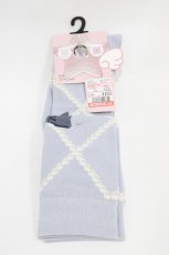 画像1: virally / 星名桜子/ECHSOVKレースアップ  サックス/白 H-26-06-19-059-PU-ZA-NS-ZH (1)