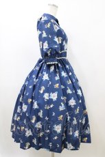画像3: Innocent World / ピーターラビット小花レースワンピース M ブルー×ブルー H-26-06-19-010-IW-OP-NS-ZH (3)