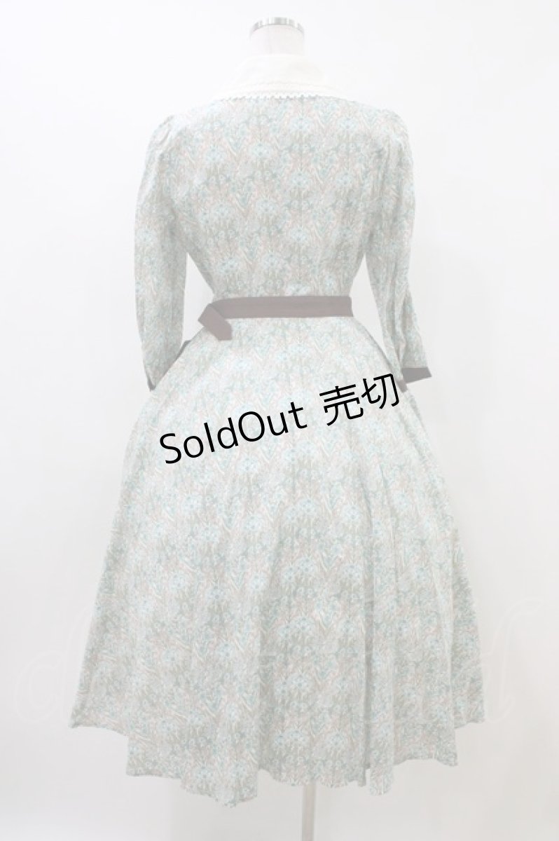 画像2: Innocent World / 英国の花園ワンピース M グリーン×生成 H-26-06-19-014-IW-OP-NS-ZH (2)