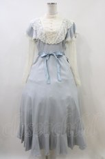 画像1: Innocent World / レーシーエンパイアドレス M グレイッシュサックス×生成 H-26-06-19-015-IW-OP-NS-ZH (1)
