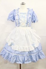 画像1: Angelic Pretty / Afternoon CafeワンピースSet Free サックス H-26-06-20-001-AP-OP-NS-ZH (1)