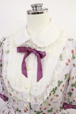 画像4: Innocent World / ロイヤルストロベリー丸衿ワンピース M Pink Purple×White H-26-06-20-004-IW-OP-NS-ZH (4)