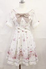 画像1: LIZ LISA / ManyHeartsAfternoontea柄ワンピース 0 白 H-26-06-20-005-LO-OP-NS-ZH (1)