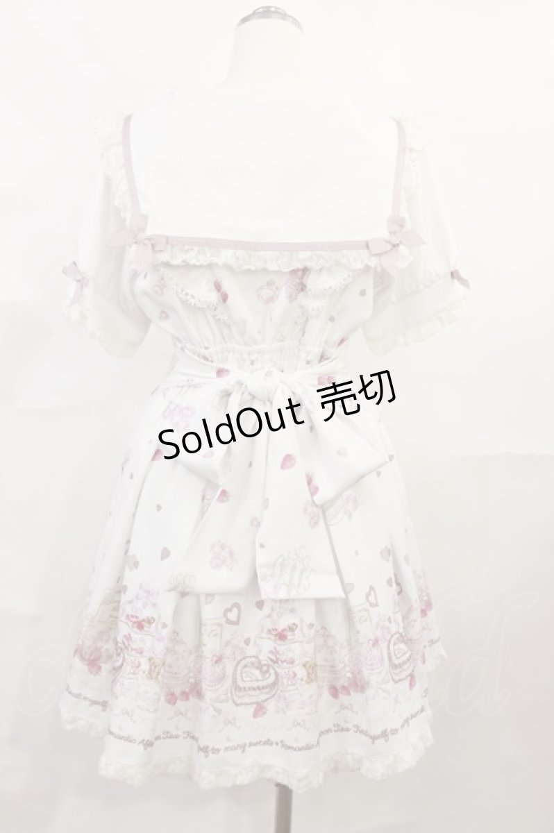 画像3: LIZ LISA / ManyHeartsAfternoontea柄ワンピース 0 白 H-26-06-20-005-LO-OP-NS-ZH (3)
