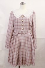 画像1: Ank Rouge / Bigカラープリーツワンピース M ピンク H-26-06-20-009-CA-OP-NS-ZH (1)