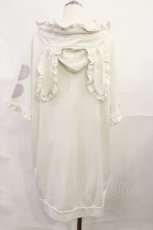 画像2: NOEMIE / マイメロディ/うさ耳フードフリル裏毛パーカー M 白 H-26-06-20-032-LO-TO-NS-ZH (2)