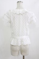 画像2: Leur Getter / コットンボイルブラウス M オフ H-26-06-21-029-LU-BL-AK-ZH (2)