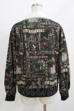 画像3: Jane Marple / Grimm stained glass sweatshirt M ブラック×オフ H-26-06-21-030-JM-TO-AK-ZH (3)