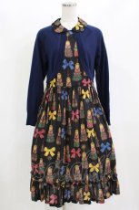 画像1: Jane Marple / Little tassel dollsトロンプルイユドレス M ネイビー×ブラック H-26-06-21-004-JM-OP-AK-ZH (1)