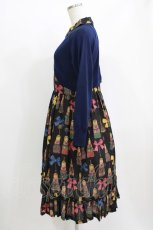 画像2: Jane Marple / Little tassel dollsトロンプルイユドレス M ネイビー×ブラック H-26-06-21-004-JM-OP-AK-ZH (2)