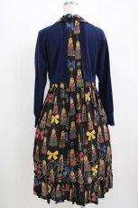 画像3: Jane Marple / Little tassel dollsトロンプルイユドレス M ネイビー×ブラック H-26-06-21-004-JM-OP-AK-ZH (3)