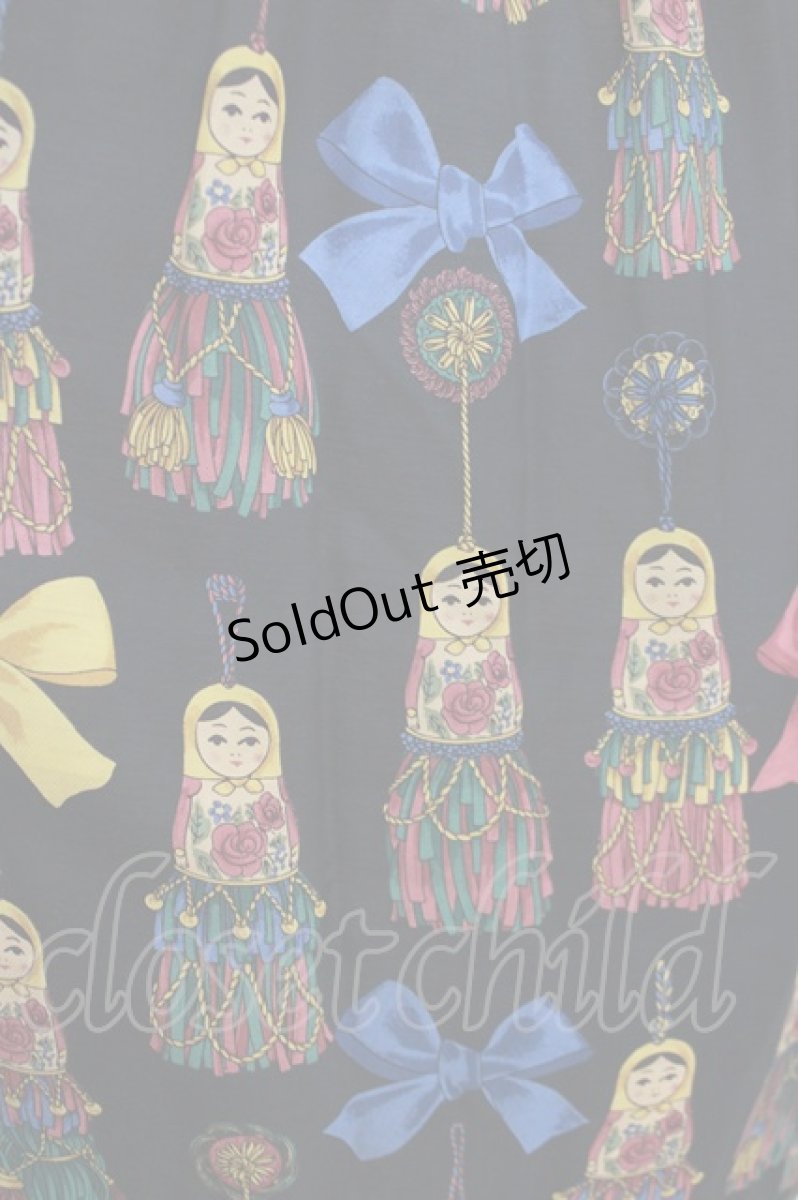 画像4: Jane Marple / Little tassel dollsトロンプルイユドレス M ネイビー×ブラック H-26-06-21-004-JM-OP-AK-ZH (4)
