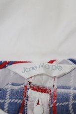 画像4: Jane Marple / Graffiti checkのワーキングドレス M オフホワイト×ネイビー×レッド H-26-06-21-005-JM-OP-AK-ZH (4)