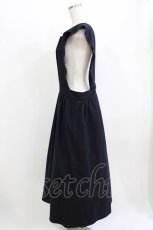 画像2: Jane Marple Dans Le Salon / wool apron dress M ネイビー H-26-06-21-012-JM-OP-AK-ZH (2)