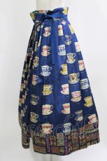 画像2: Jane Marple Dans Le Salon / Royal bone china Wrap Skirt M ブルーミックス H-26-06-21-014-JM-SK-AK-ZH (2)