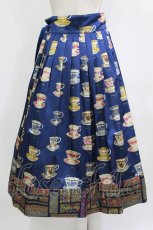画像3: Jane Marple Dans Le Salon / Royal bone china Wrap Skirt M ブルーミックス H-26-06-21-014-JM-SK-AK-ZH (3)