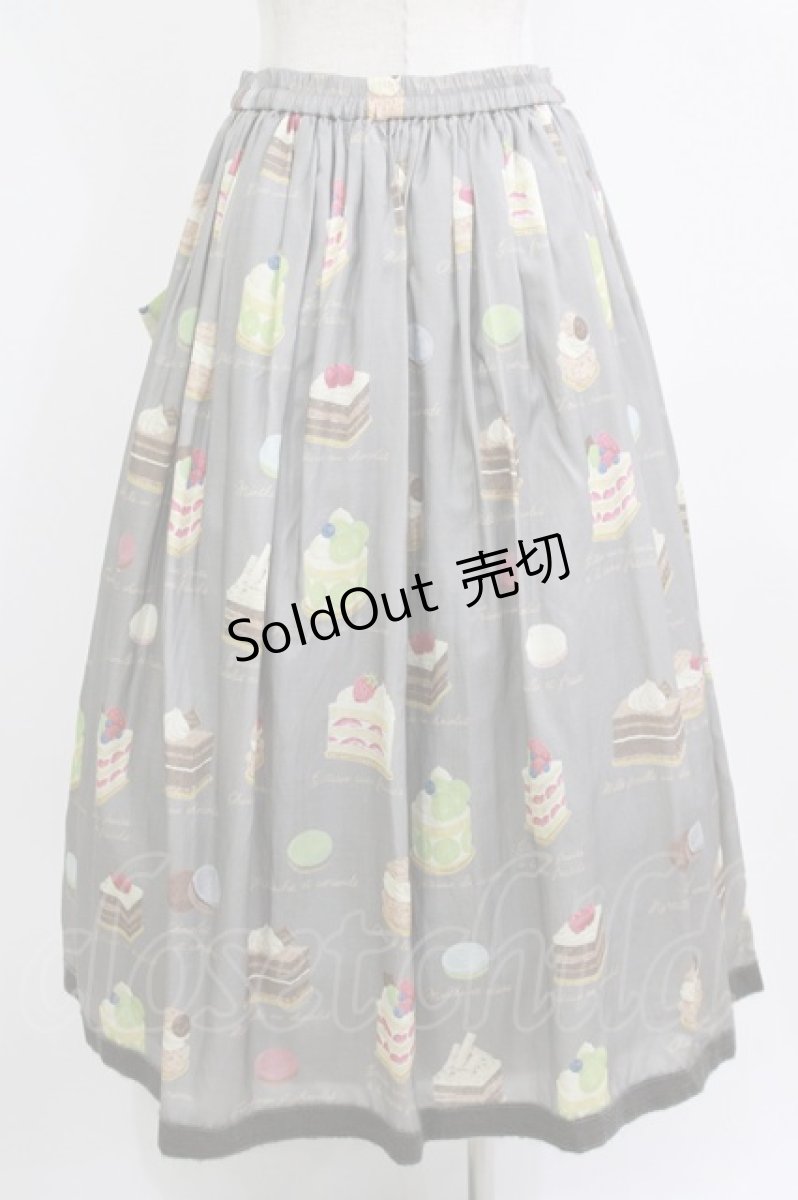 画像3: Jane Marple / Patisserie francaiseタブリエスカート M グレー H-26-06-21-015-JM-SK-AK-ZH (3)