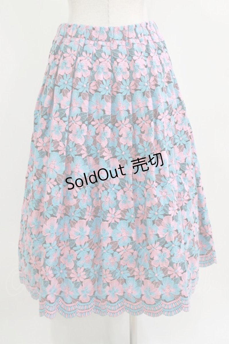 画像3: Jane Marple Dans Le Salon / Flower embroideryタックスカート M SKB×PI H-26-06-21-016-JM-SK-AK-ZH (3)