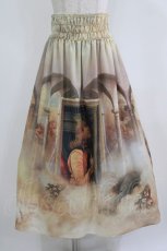 画像1: Jane Marple / 絵画プリントスカート M アイボリー H-26-06-21-017-JM-SK-AK-ZH (1)