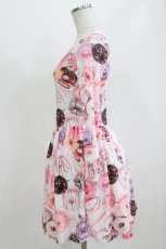 画像2: MILK / DONUTカットワンピース  ストロベリーベース×ベビーピンク H-26-06-21-018-ML-OP-AK-ZH (2)