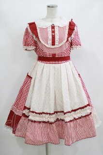 Emily Temple cute / ONE Stageドレス レッドギンガム H-26-06-22-001