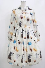画像1: Emily Temple cute / coffee breakワンピース M アイボリー H-26-06-22-026-ET-OP-AK-ZH (1)