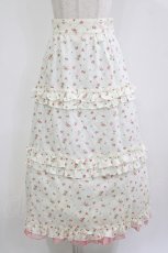 画像1: MILK / フリルfizzスカート  オフ×フラワープリント H-26-06-22-035-ML-SK-AK-ZH (1)