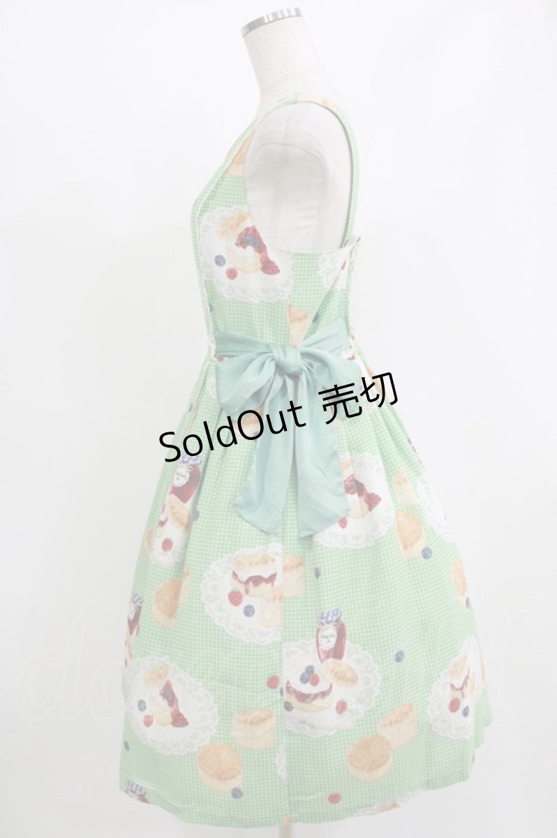 画像2: Emily Temple cute / milk sconeノースリーブワンピース  グリーン H-26-06-22-004-ET-OP-AK-ZH (2)
